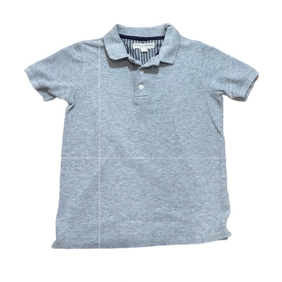 Hope & Henry Gray Kids Polo Shirt Organic 100% Cotton - Picture 4 of 5